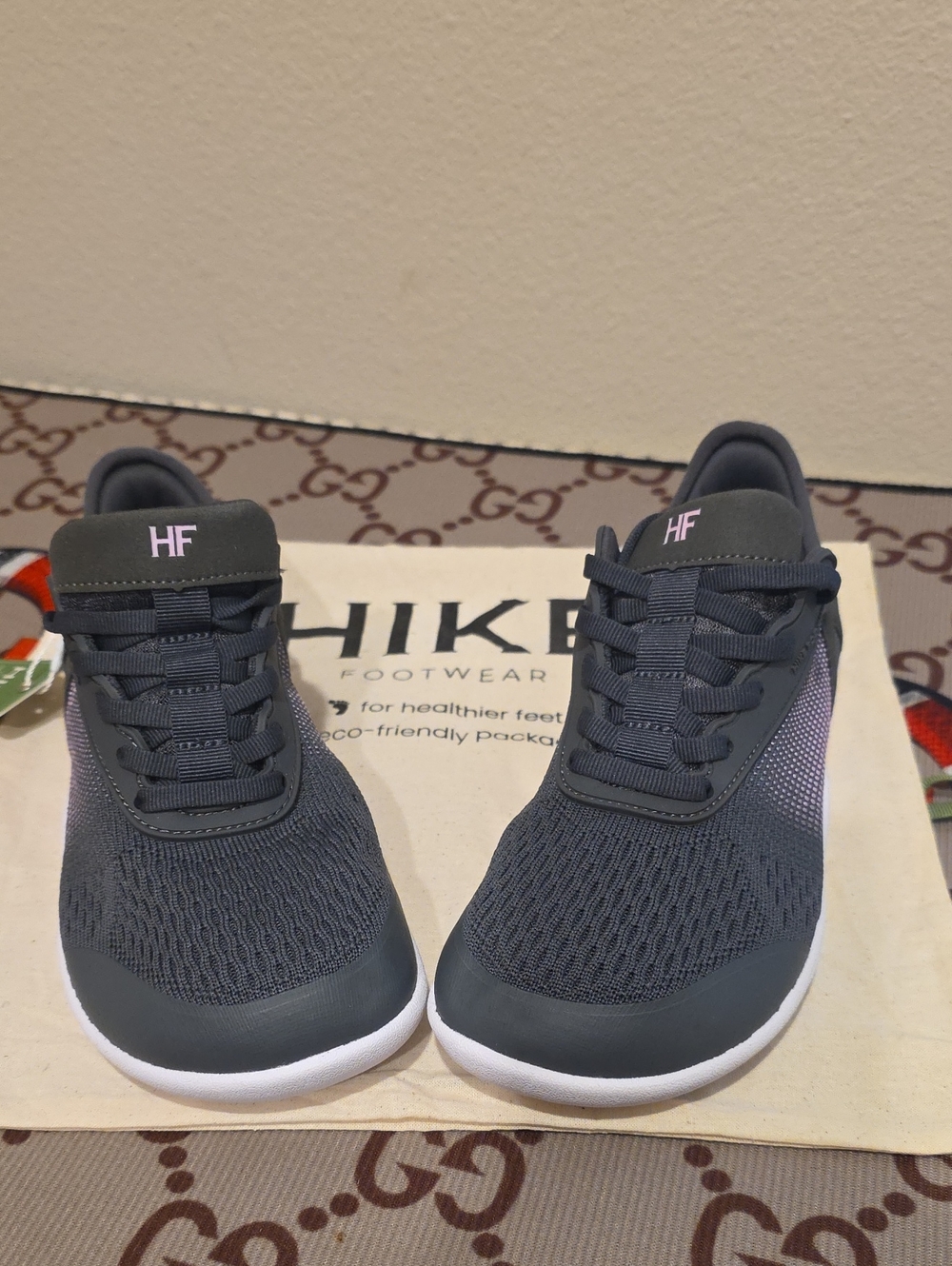 HF Grey Knit Slip-On Sneakers Size 7